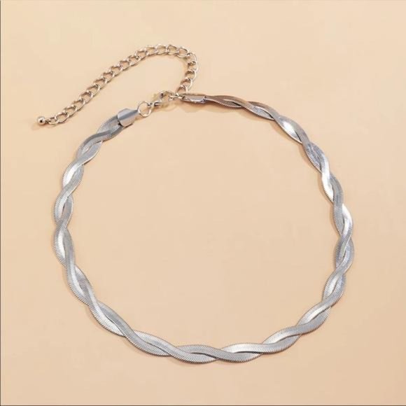 NEW STERLING SILVER DOUBLE LAYERED CHAIN NECKLACE, NICE NECKLACE, CUTE NECKLACE - Picture 3 of 6